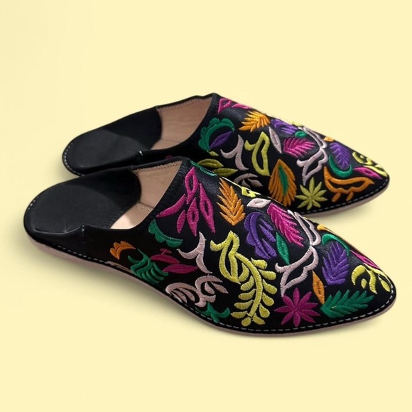 Colorful Embroidered Morocco Slippers mules for women US 10 - Picture 2 of 7
